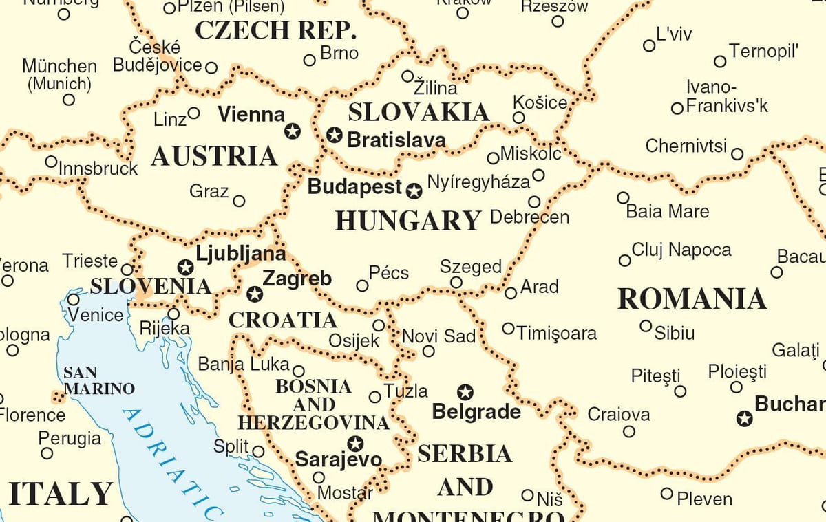 mapi Slovačke u okruženju