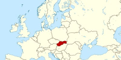 Mapi Slovačke kartu europe