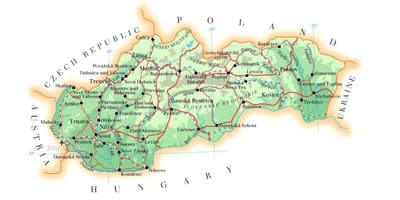 Mapi Slovačke ski odmarališta