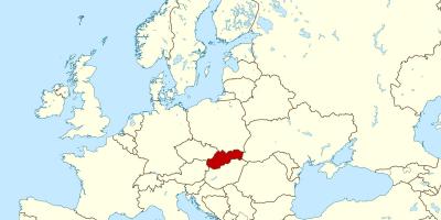 Mapi Slovačke kartu europe