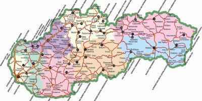 Slovačke turističke atrakcije mapu